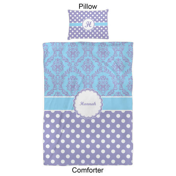 Purple Damask & Dots Comforter Set - Twin XL - Approval