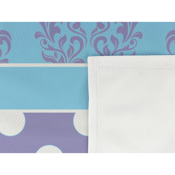 Purple Damask & Dots Cooling Towel- Detail