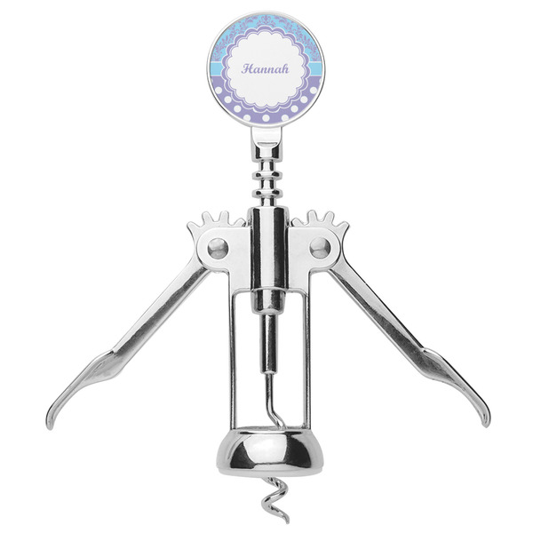 Purple Damask & Dots Corkscrew - Alt