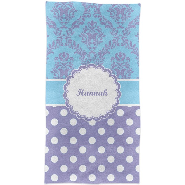 Purple Damask & Dots Crib Comforter/Quilt - Apvl