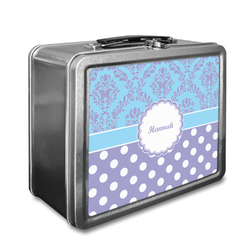 Purple Damask & Dots Lunch Box (Personalized)