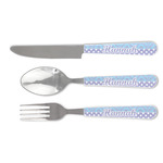 Purple Damask & Dots Cutlery Set (Personalized)