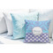 Purple Damask & Dots Decorative Pillow Case - LIFESTYLE 2