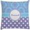 Purple Damask & Dots Decorative Pillow Case (Personalized)
