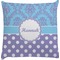 Purple Damask & Dots Decorative Pillow Case (Personalized)