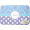 Purple Damask & Dots Dish Drying Mat - with cup