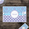 Purple Damask & Dots Disposable Paper Placemat - In Context