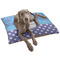 Purple Damask & Dots Dog Bed - Large LIFESTYLE