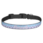 Purple Damask & Dots Dog Collar (Personalized)