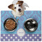 Purple Damask & Dots Dog Food Mat - Medium LIFESTYLE