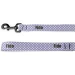 Purple Damask & Dots Deluxe Dog Leash (Personalized)