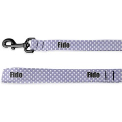 Purple Damask & Dots Deluxe Dog Leash - 4 ft (Personalized)