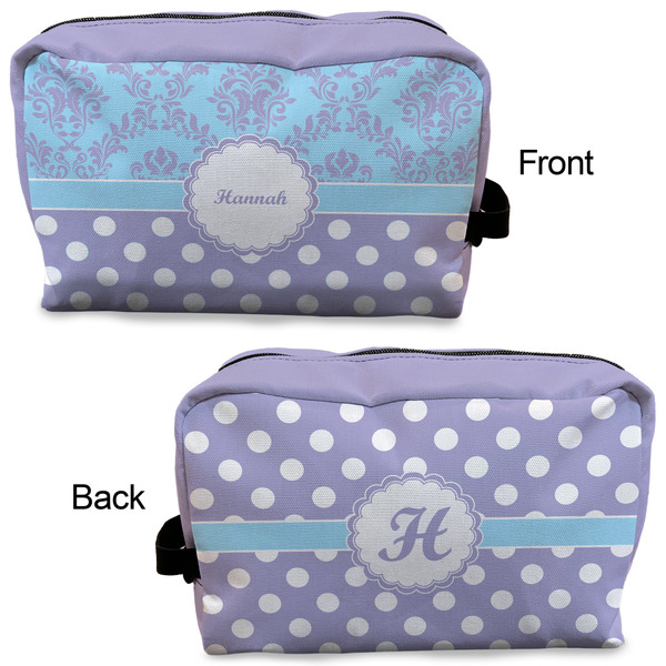 Purple Damask & Dots Dopp Kit - Approval