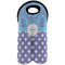 Purple Damask & Dots Double Wine Tote - Front (new)
