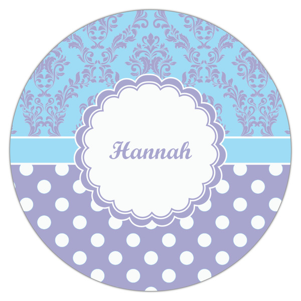 Purple Damask & Dots Drink Topper - XSmall - Single