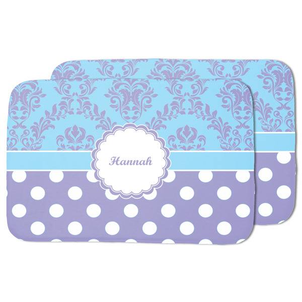 Purple Damask & Dots Drying Dish Mat - MAIN