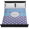 Purple Damask & Dots Duvet Cover - Queen - On Bed - No Prop