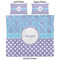 Purple Damask & Dots Duvet Cover Set - King - Approval