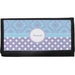 Purple Damask & Dots Canvas Checkbook Cover (Personalized)