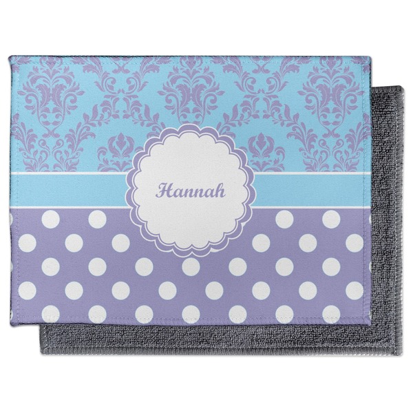 Purple Damask & Dots Electronic Screen Wipe - Flat
