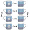 Purple Damask & Dots Espresso Cup - 6oz (Double Shot Set of 4) APPROVAL