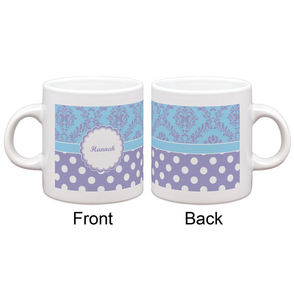 Purple Damask & Dots Espresso Cup - Apvl