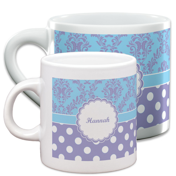 Purple Damask & Dots Espresso Mugs - Main Parent