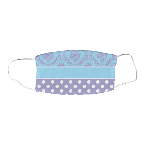 Purple Damask & Dots Fabric Face Mask