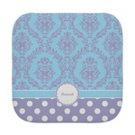 Purple Damask & Dots Face Towel (Personalized)