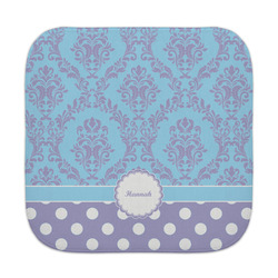 Purple Damask & Dots Face Towel (Personalized)