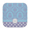 Purple Damask & Dots Face Cloth-Rounded Corners