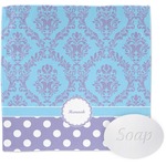 Purple Damask & Dots Washcloth (Personalized)