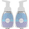 Purple Damask & Dots Foam Soap Bottle Approval - White