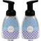 Purple Damask & Dots Foam Soap Bottle (Front & Back)