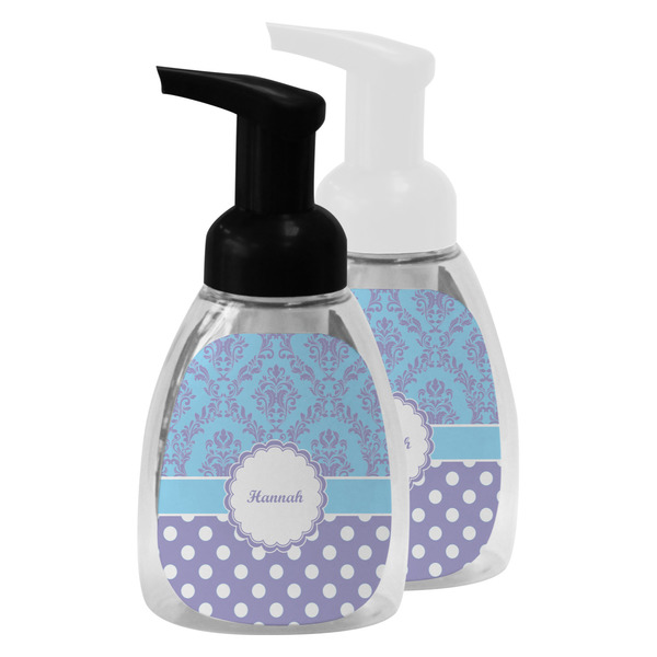 Purple Damask & Dots Foam Soap Bottles - Main