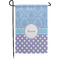 Purple Damask & Dots Small Garden Flag - Single Sided w/ Name or Text