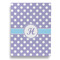 Purple Damask & Dots Garden Flags - Large - Double Sided - BACK