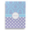 Purple Damask & Dots Garden Flags - Large - Single Sided - FRONT