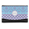 Purple Damask & Dots Genuine Leather Womens Wallet - Front/Main