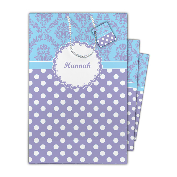 Purple Damask & Dots Gift Bags - Parent/Main