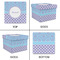 Purple Damask & Dots Gift Boxes with Lid - Canvas Wrapped - Large - Approval