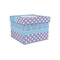 Purple Damask & Dots Gift Boxes with Lid - Canvas Wrapped - Small - Front/Main