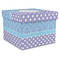 Purple Damask & Dots Gift Boxes with Lid - Canvas Wrapped - X-Large - Front/Main