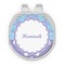 Purple Damask & Dots Golf Ball Marker - Hat Clip - Silver