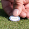 Purple Damask & Dots Golf Ball Marker - Hand
