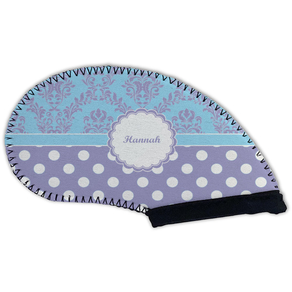 Purple Damask & Dots Golf Club Covers - BACK