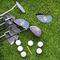 Purple Damask & Dots Golf Club Covers - LIFESTYLE