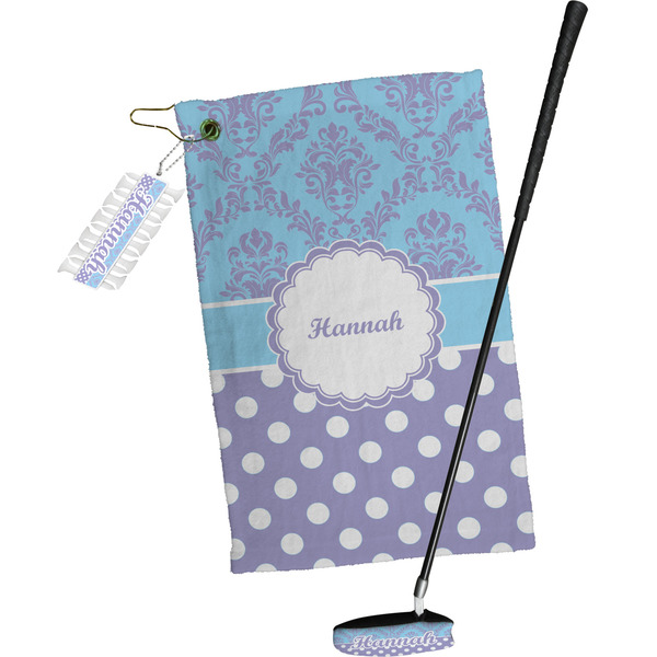 Purple Damask & Dots Golf Gift Kit (Full Print)