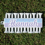 Purple Damask & Dots Golf Tees & Ball Markers Set (Personalized)