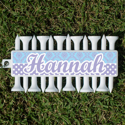 Purple Damask & Dots Golf Tees & Ball Markers Set (Personalized)